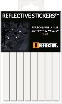 Set of 8 Retro Reflective Stickers for Scooters, Bikes, Motorcycles,... - Multi Support Strips - High Visibility - 3M TechnologyTM - Maximum grip