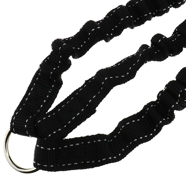 Foto 3 de 3 de Correa de cuerda elástica para perro, 3 vías, sin enredos, color negro