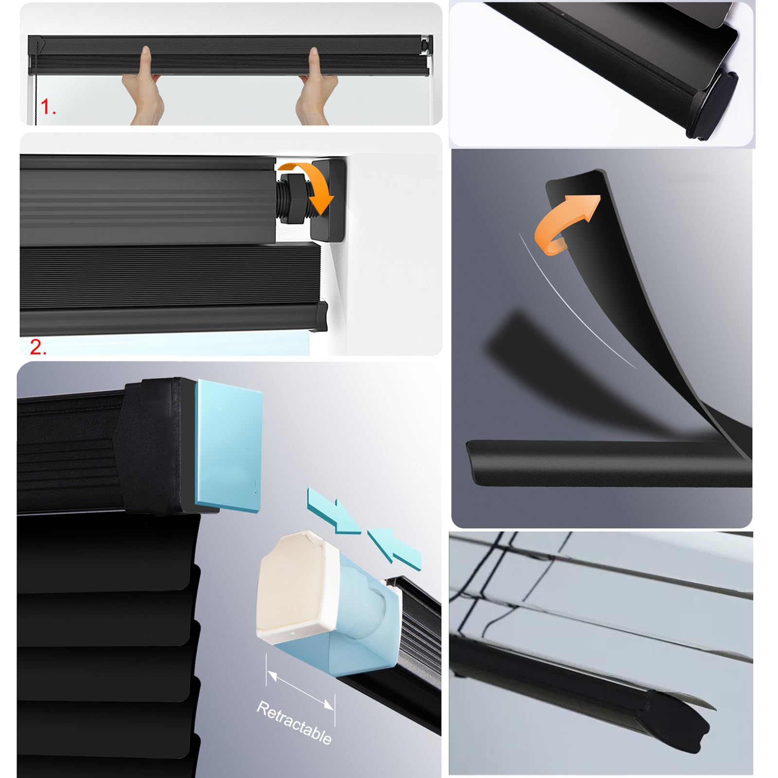 Persiana Veneciana de Aluminio sin Taladrar,Estores Venecianas Horizontales Cortinas Opacas para Ventanas Puertas,Hoja de 25 mm para la Oficina en Casa,Personalizables (115cm x 140cm)