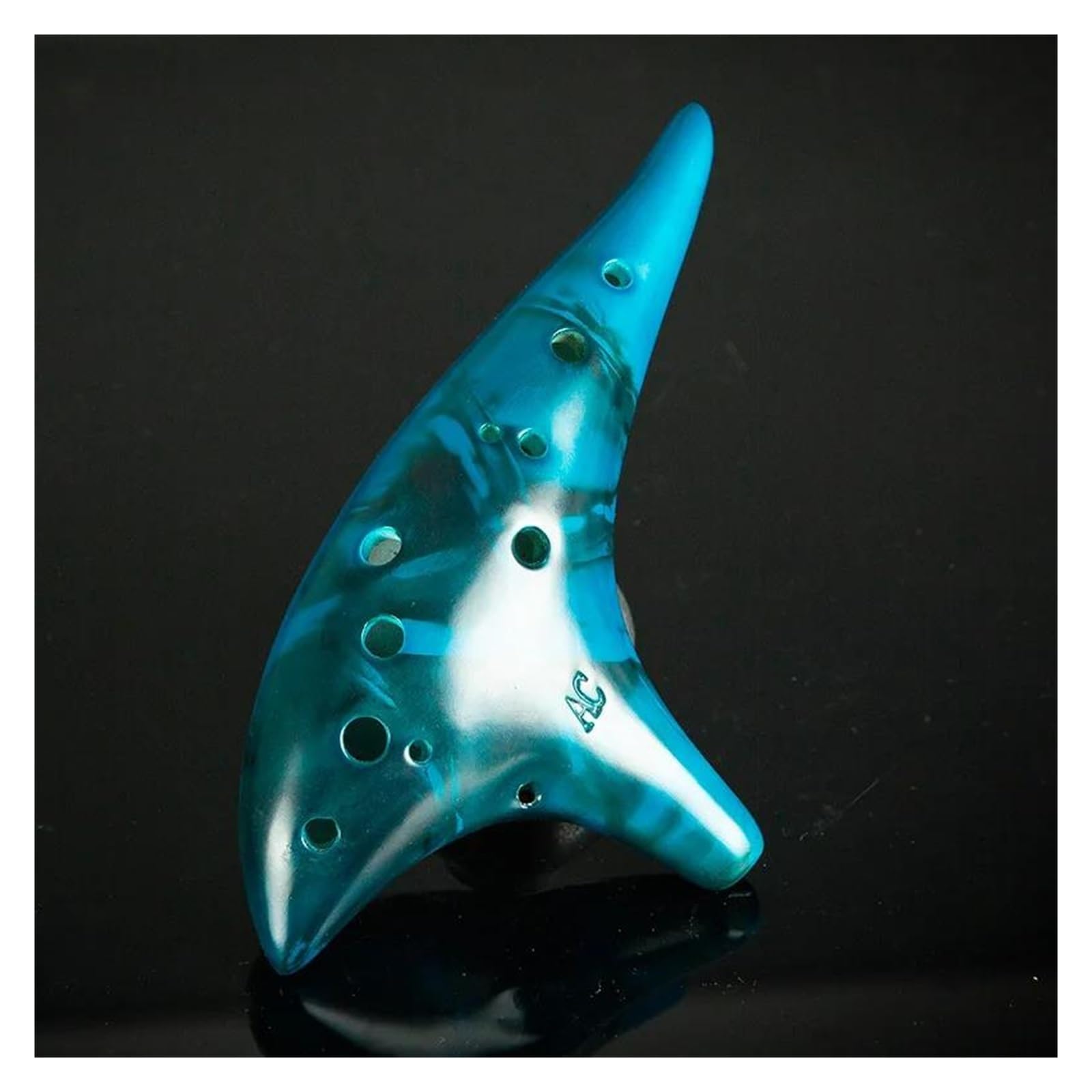 Ocarina Ocarina Strumento Musicale Per Flauto Classico In Ceramica A 12 Fori Con Tono C Alto Strumento Per Principianti Per Amanti Della Musica(Blue)