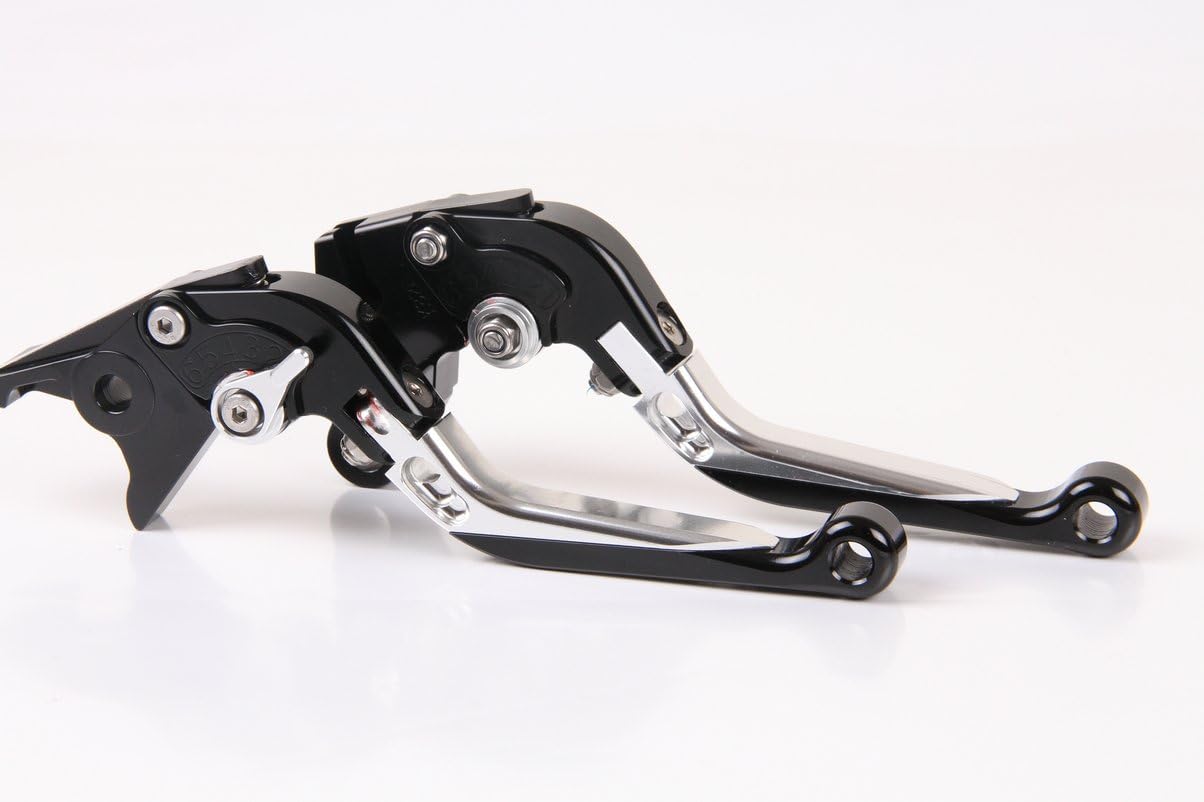 Brake Clutch Levers Compatible with Yamaha VMX-12 Vmax 1200 1985-2002 (Silver Black)