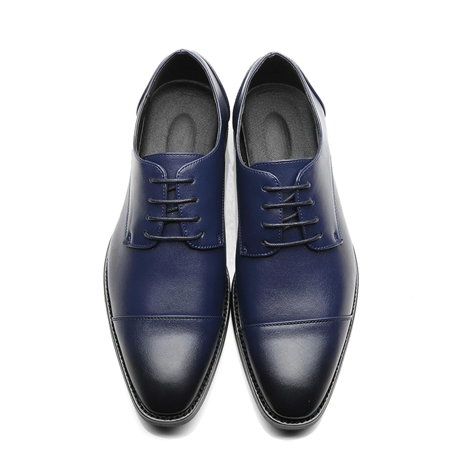 Hombres De Zapatos De Vestir Oxford De Cuero Elegante con Cordones Wingtip Brogues Casual De Negocios Formal Derby Zapatos