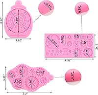 Vista 3 de ZiXiang Steampunk Gear - Molde de silicona para brújula, engranajes, dientes, fondant, para decoración de tartas con temática de viaje steampunk