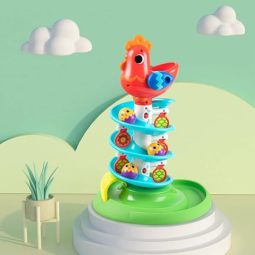 Miniatura 5 de Montessori - Juguete sensorial para niños pequeños, torre de bola giratoria que hace música, juegos interactivos preescolares, regalo de cumpleaños