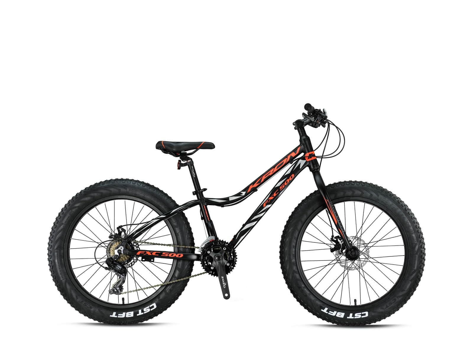 KRON FXC 500-24'' MTB - 13'' - 21 Vites - M.DISC - Mat Siyah-Neon Turuncu/Gri