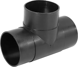 X AUTOHAUX 60mm Car Heater Warm 3 Way Air Ducting Elbow Pipe T Shape Outlet Connector Black Plastic
