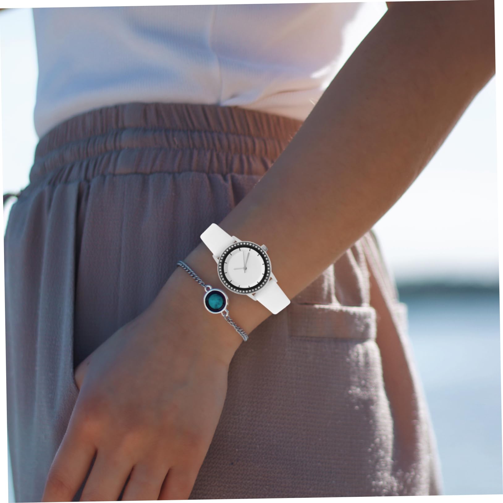HOMSFOU 5pezzi Custodia Protettiva Per Watch Design Leggero e Resistente Agli Urti Protezione Completa Con Pellicola Temperata Accessori Per Orologi