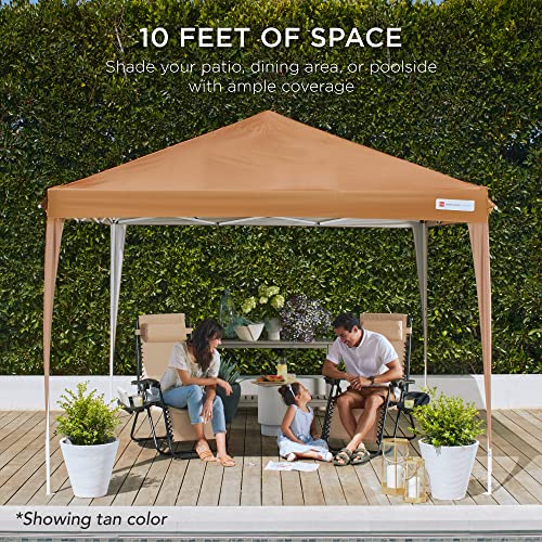 Best Choice Products 10x10ft Pop Up Canopy Outdoor Portable Folding Instant Lightweight Gazebo Shade Tent w/Adjustable Height, Wind Vent, Carrying Bag - Dark Gray