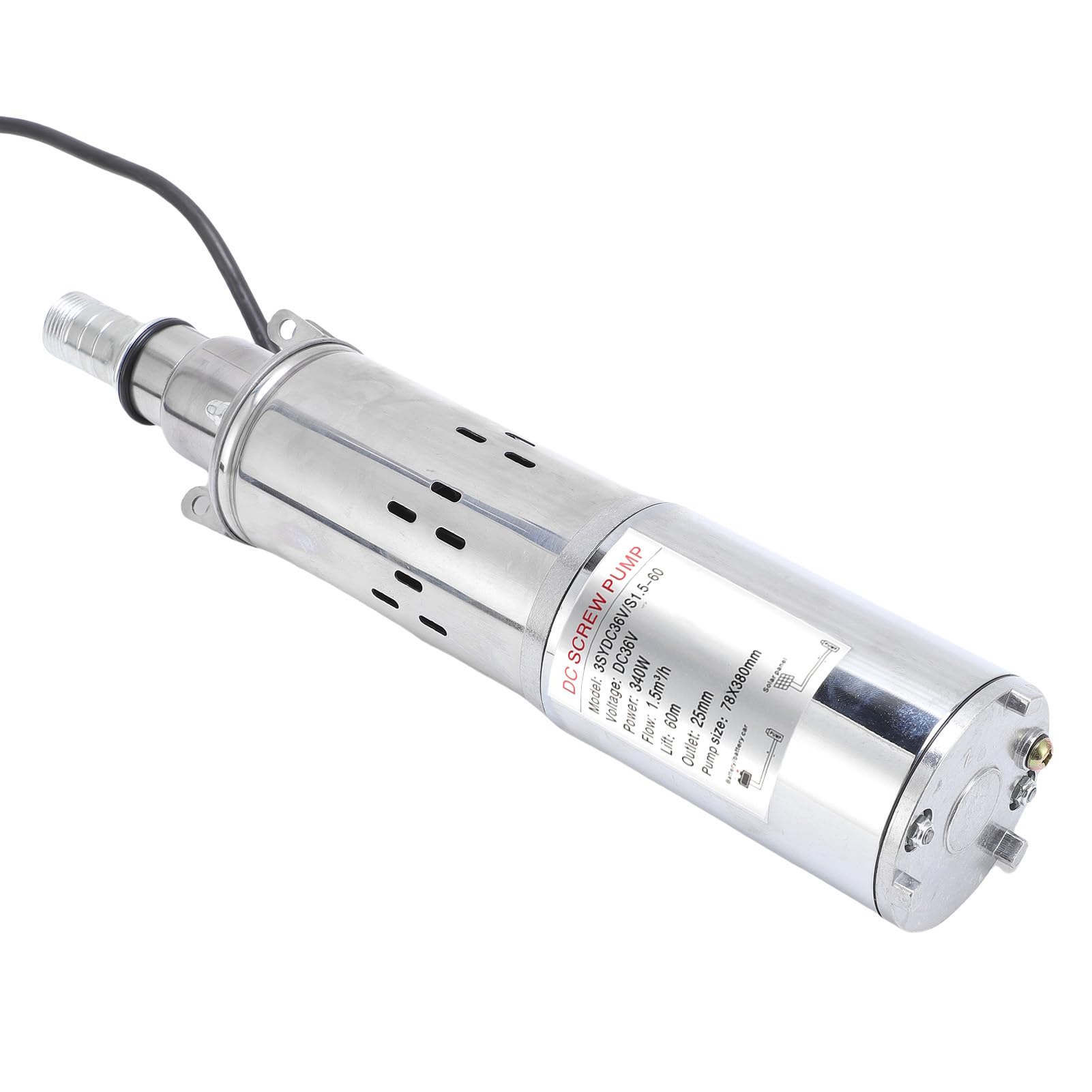 YWBL-WH Bomba Solar para Pozo Profundo, Bomba de Agua Sumergible de Acero Inoxidable de Alto Rendimiento, Suministro de Agua Eficiente y Diseño Duradero para Riego Agrícola
