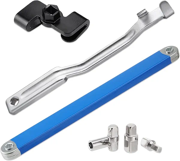 Wrench Extender Tool and Wrench Extender Tool Bar with 1/2 Inch Hole, Offset Extension Wrench Set with 1/2", 1/4" and 3/8" Square Drive Adapters