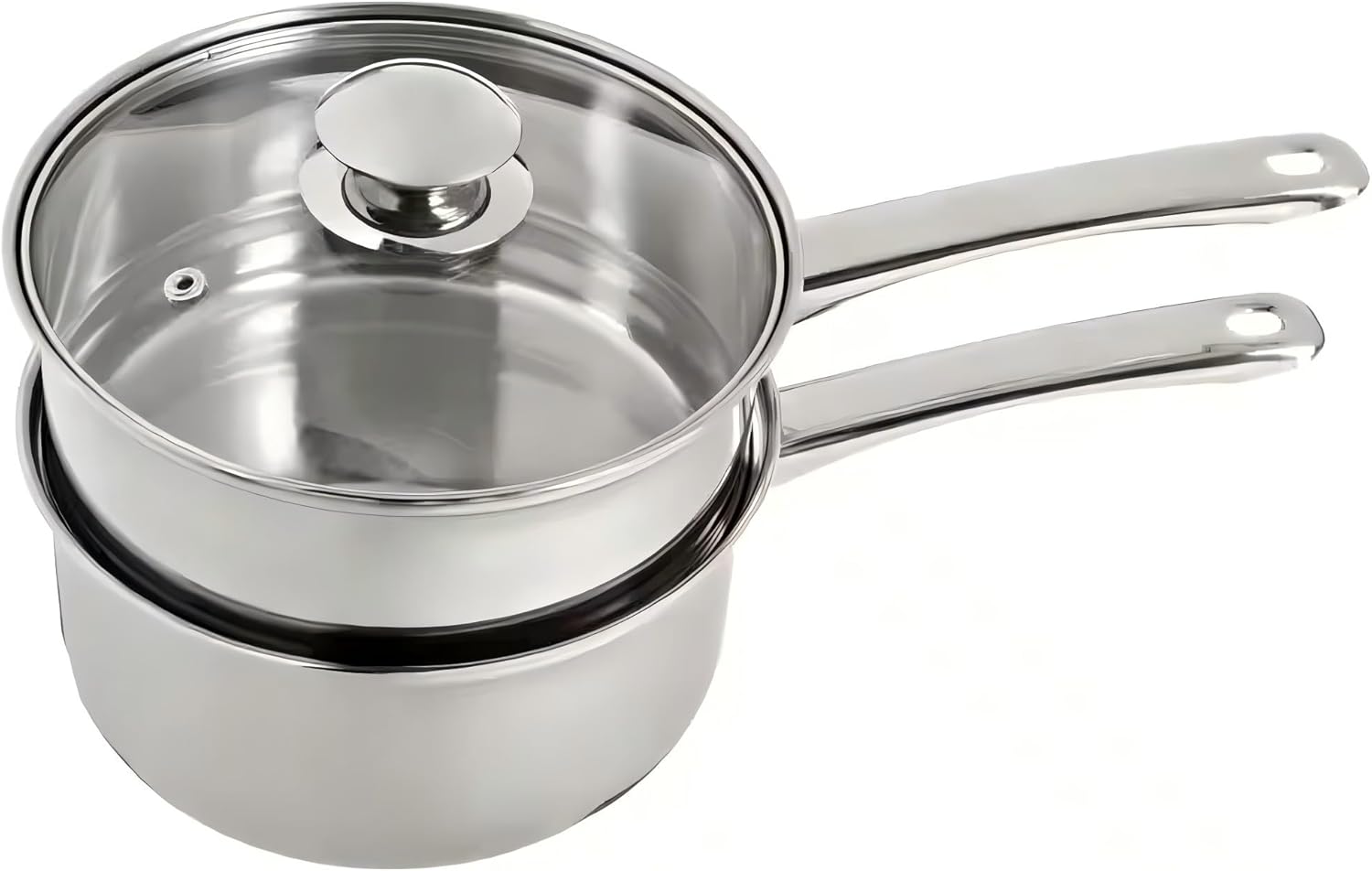 3-Piece 2.5 Qt Stainless Steel Double Boiler with Lid