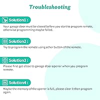Vista 6 de 2 repuestos para puerta de garaje a distancia, compatible con Liftmaster Chamberlain Sears Craftsman, control remoto de apertura de puerta