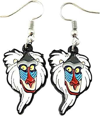 The Lion King Rafiki Character Enamel French Wire Earrings