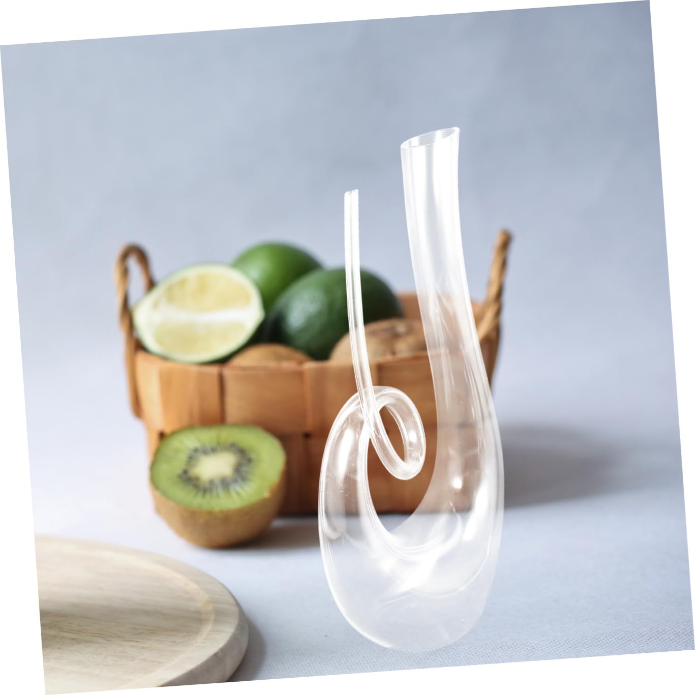 Decanter per Vino in Cristallo Trasparente 1300Ml Caraffa per Vino Rosso Aeratore Integrato Accessorio per Servire Bevande in Casa Ristorante e Bar