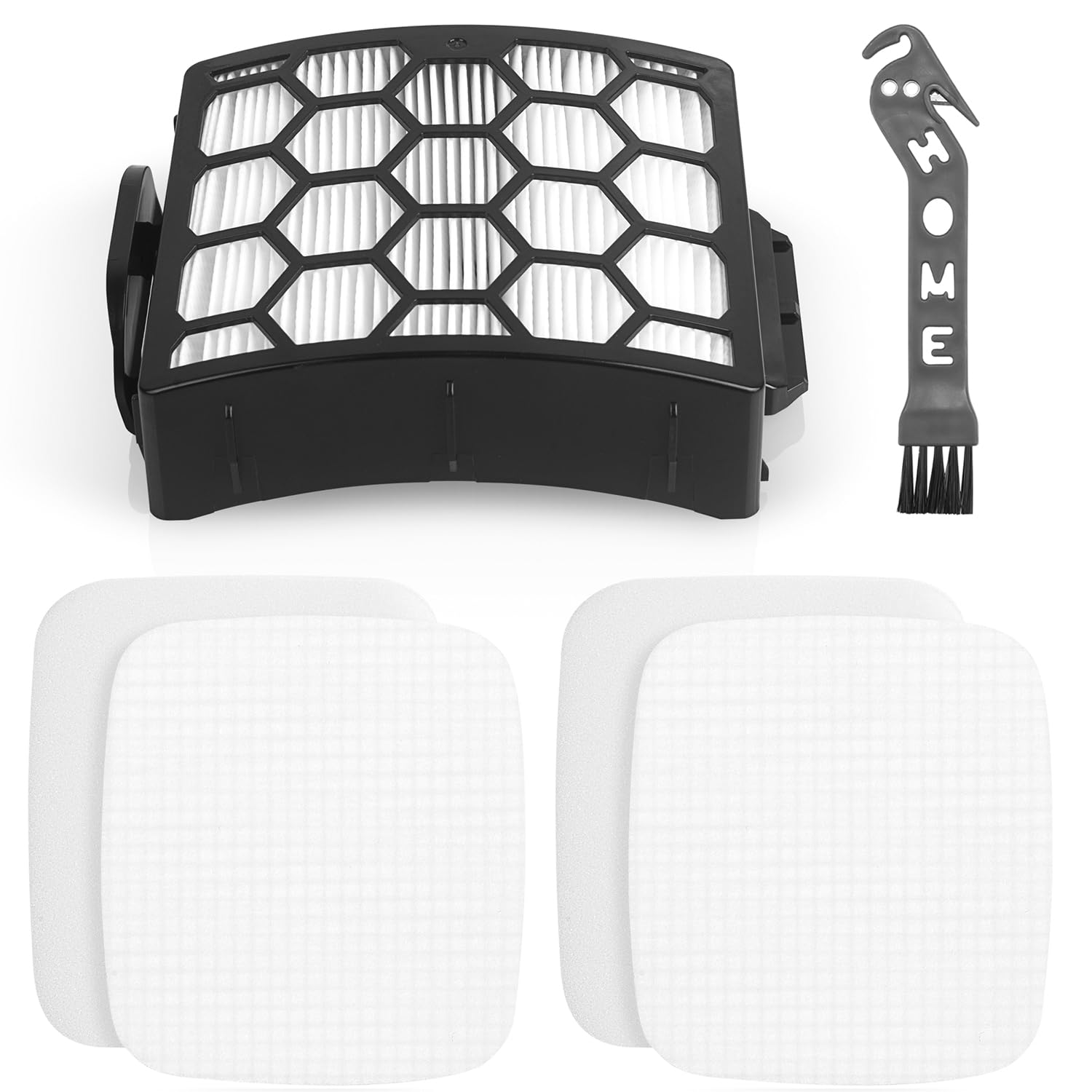 UV850 Filters Replacement for Shark Navigator Lift-Away ADV DuoClean PowerFins Upright Vacuum UV900 UV850 LA492 LA490, Replace Part # XHF320 & XFFK602UKT