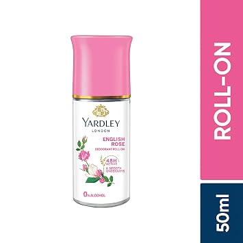 Yardley London English Rose Anti-Perspirant Deodorant Roll-On | 48-Hour Active | Alcohol-Free | 1.7oz (50ml)
