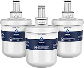 GLACIER FRESH Replacement for DA29-00003G Water Filter, Compatible with Samsung* Aqua-Pure Plus, DA29-00003F, DA29-00003B, HAFCU1, RFG237AARS, FMS-1, RS22HDHPNSR, RSG257AARS, WSS-1, 3 Pack