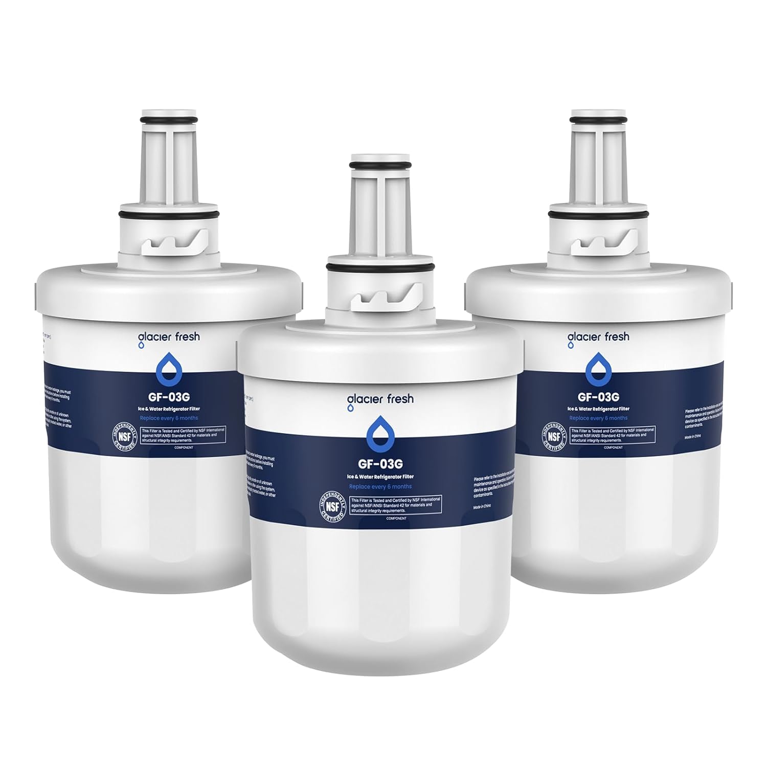 GLACIER FRESH Replacement for DA29-00003G Water Filter Compatible with Samsung Aqua-Pure Plus DA29-00003F DA29-00003B HAFCU1 RFG237AARS FMS-1 RS22HDHPNSR