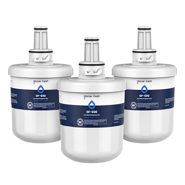 GLACIER FRESH Replacement for DA29-00003G Water Filter Compatible with Samsung Aqua-Pure Plus DA29-00003F DA29-00003B HAFCU1 RFG237AARS FMS-1 RS22HDHPNSR