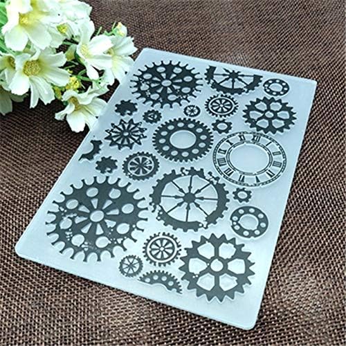 Gear Print DIY Plastic Embossing Folders for DIY Scrapbooking Paper Craft. Card Making Decoration Supplies