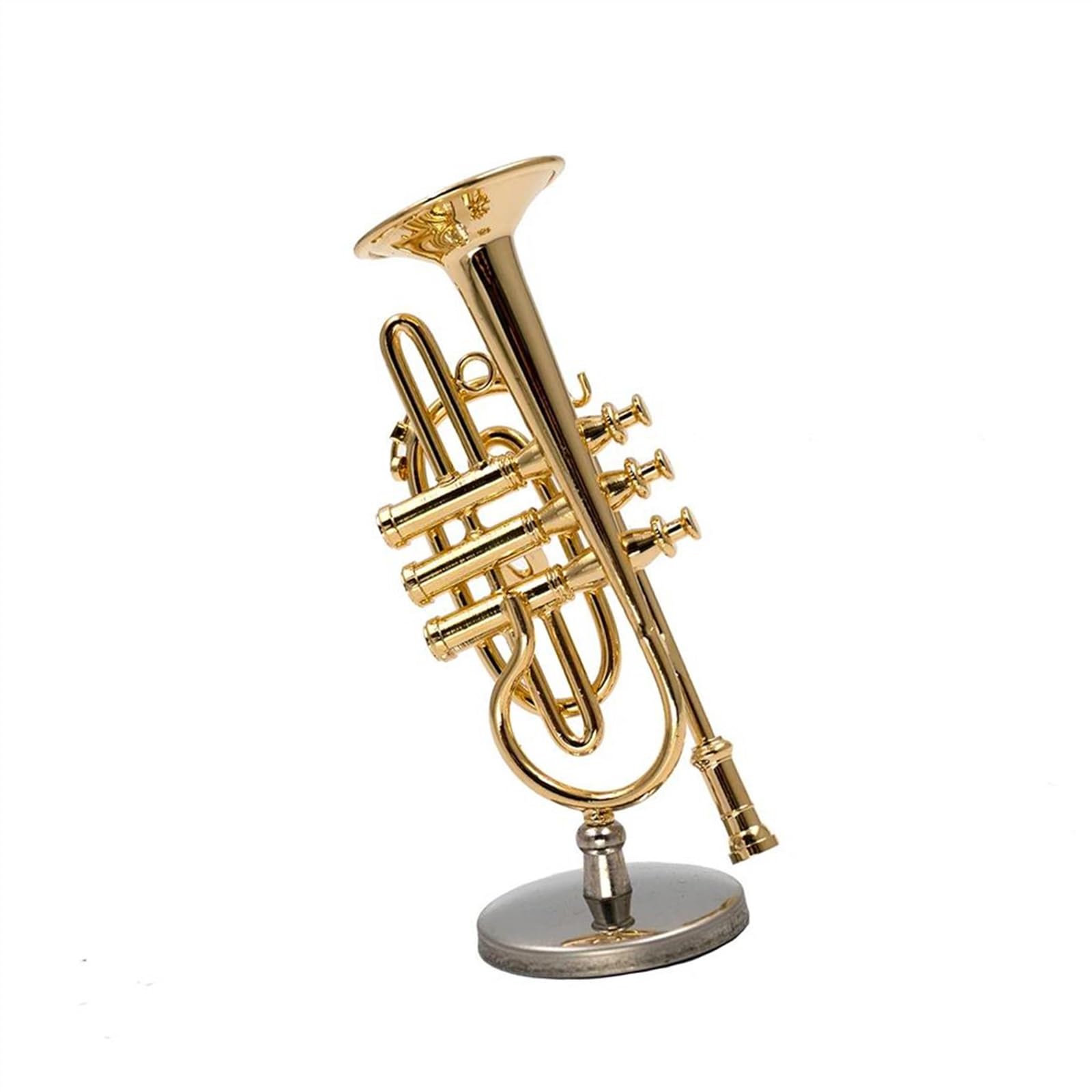 1 Pieza De Corneta De Cobre En Miniatura Modelo De Instrumento Musical En Miniatura Accesorios De Decoración De 8,5 Cm