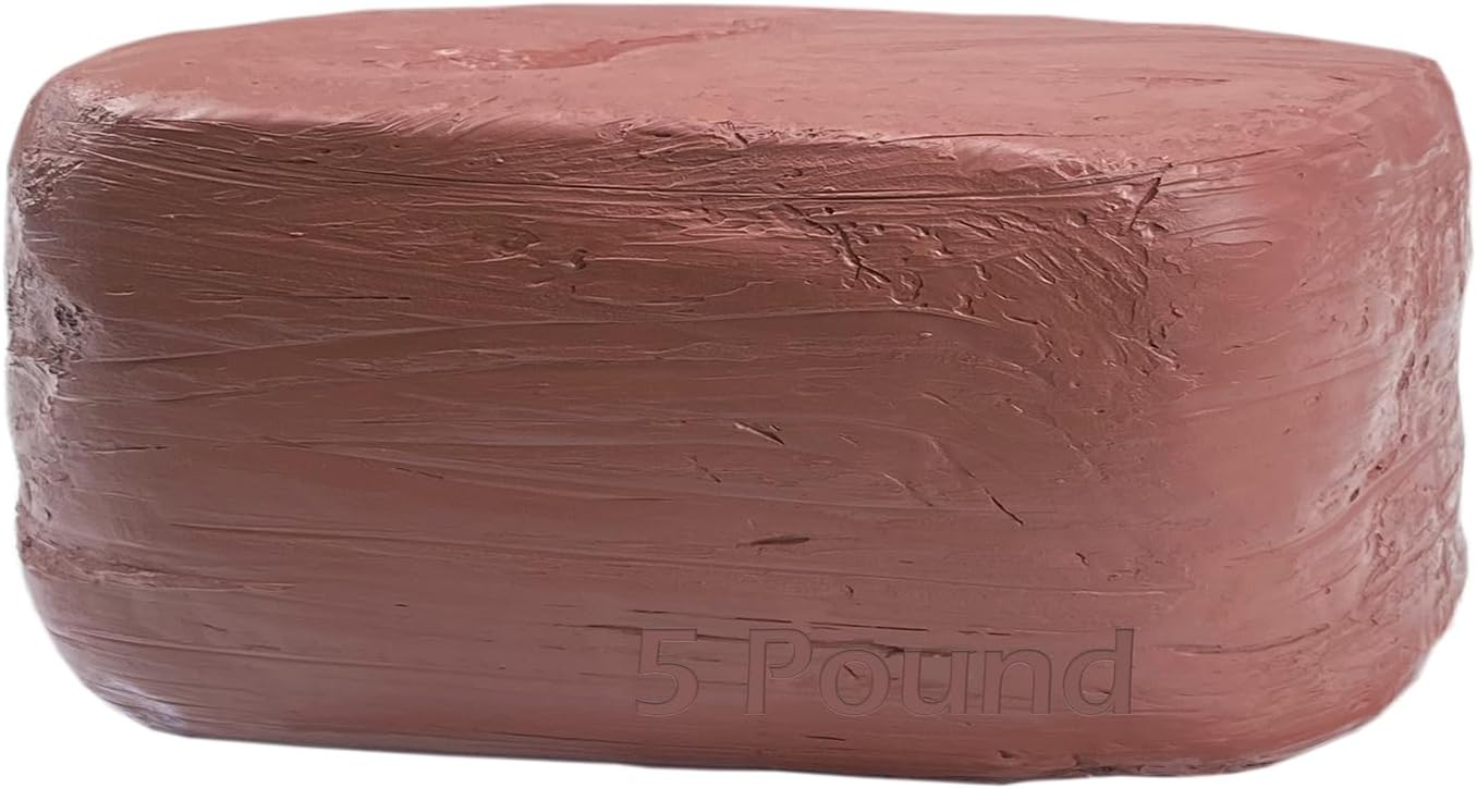 ReArt Natural Air-Dry Clay 5lbs, Terracotta for Sculpting, Wheel Throwing, Hand Building, All-Purpose Modeling Clay