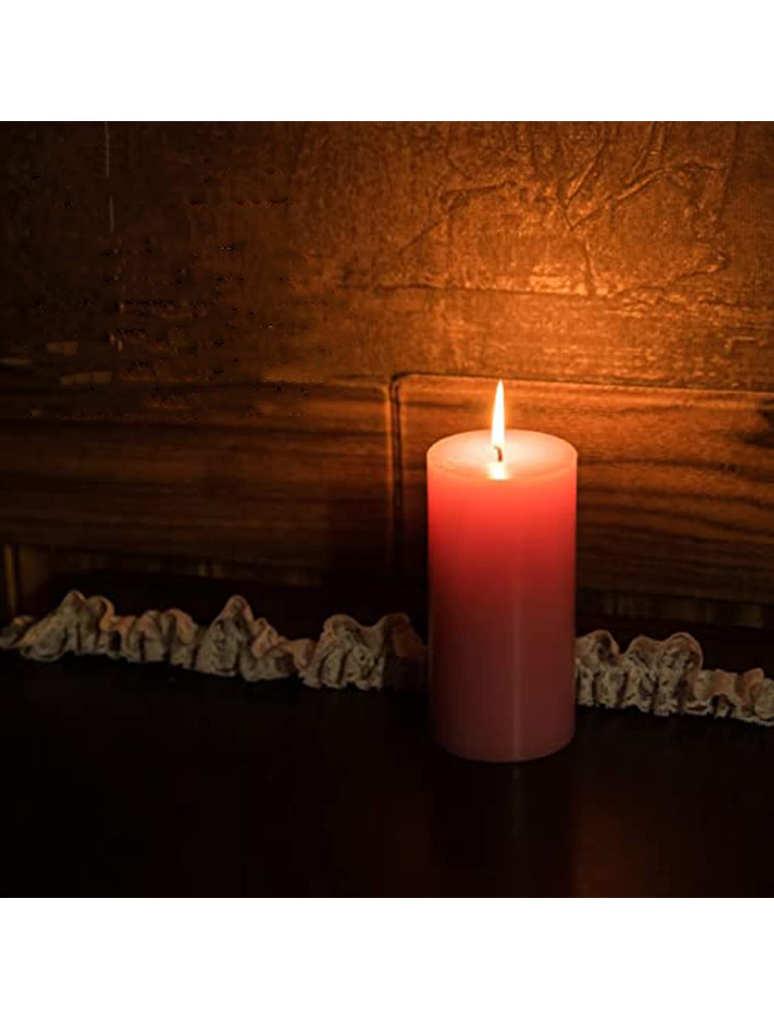 Memoward Pillar Candles Pink, Large Set of 3, Long Burning Time Approx. 75+ Hours, Clean Burning, Unperfumed - Image 2