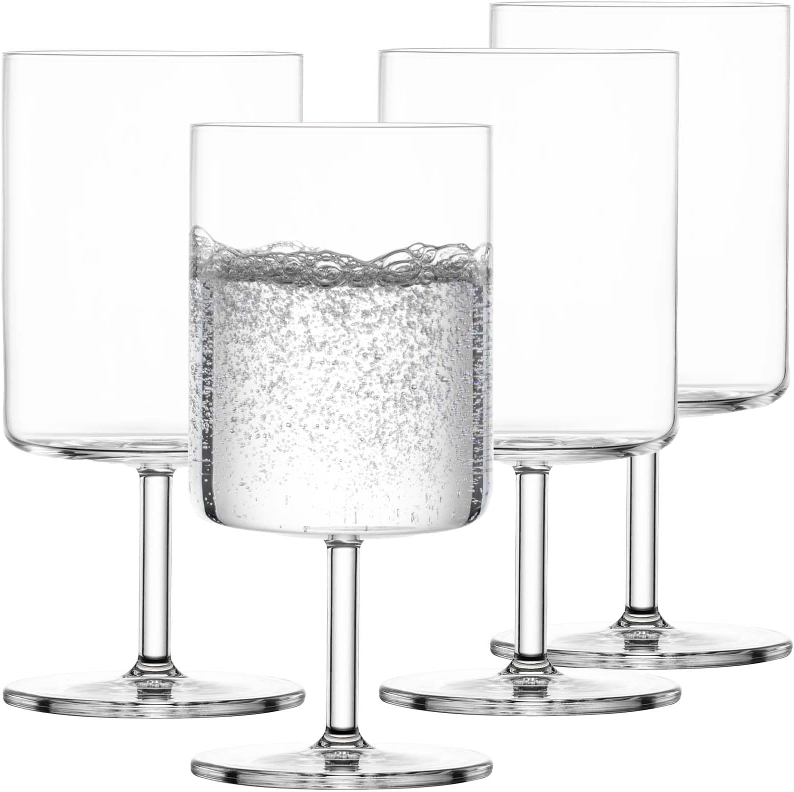 Modo Water Glass (Set of 4), Glasses with Modern Design, Dishwasher-Safe Tritan Crystal Glasses, Made in Germany (15 Ounce)
