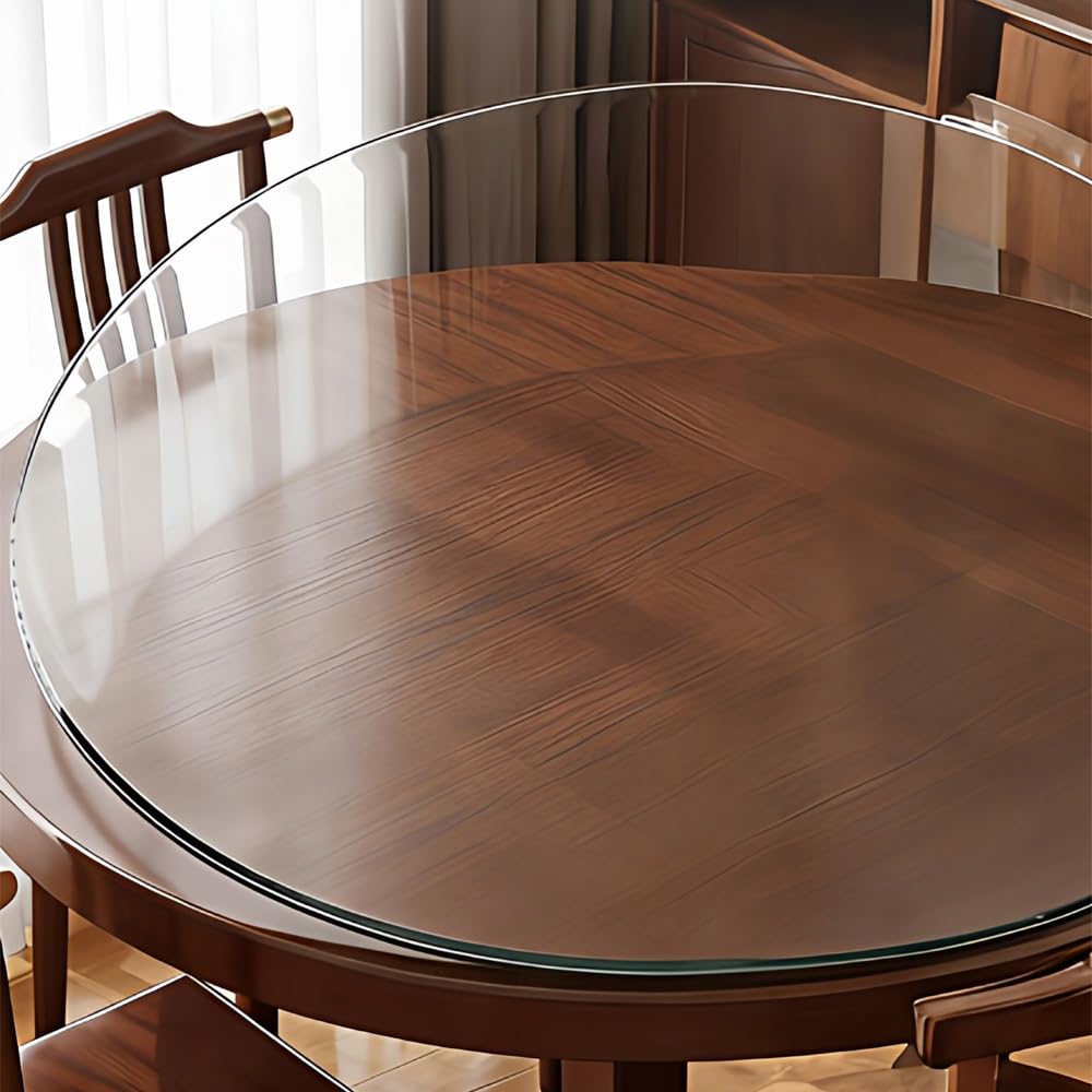 Tempered Glass Table Top 11 14 16 18 20in Pencil Edge Round Clear Glass Top Replacement Glass Tabletop For Dining, Coffee, Patio(850mm(34in))