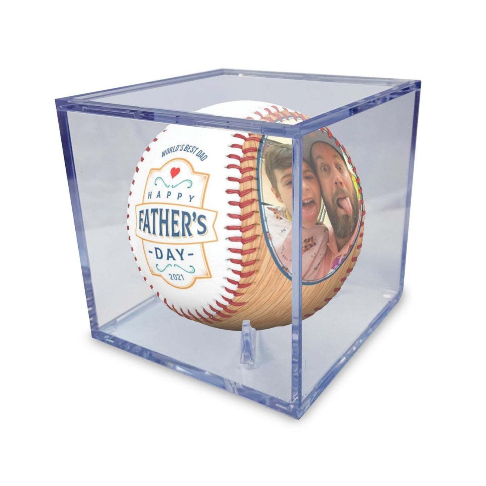 Pallina da baseball personalizzata personalizzata con foto,Regali di baseball,Foto personalizzata Baseball,per la festa del papà Anniversario Natale Memorial