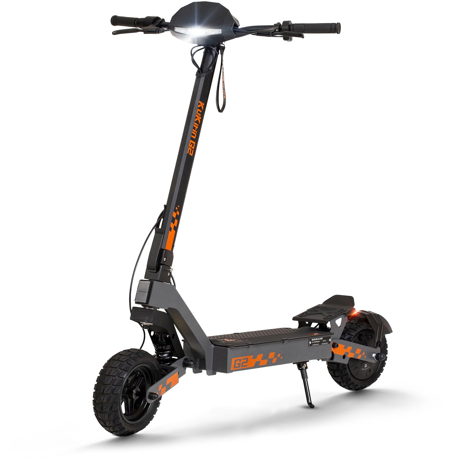 Kukirin Electric Scooter Adults All Terrain, Electric Scooter, Powerful Folding Electric Scooter/Autonomy of 55 km/10" Wheels/Maximum Load 120 kg/IP54/Double Disc Brakes,G2