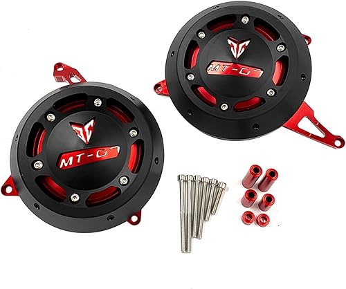 LECTY Motorcycle Engine Stator Cover Motorcycle Engine Stator Cover for Ya-ma-ha FZ-07 2014-2020 Motorcycle Engine Stator Protective Color Red