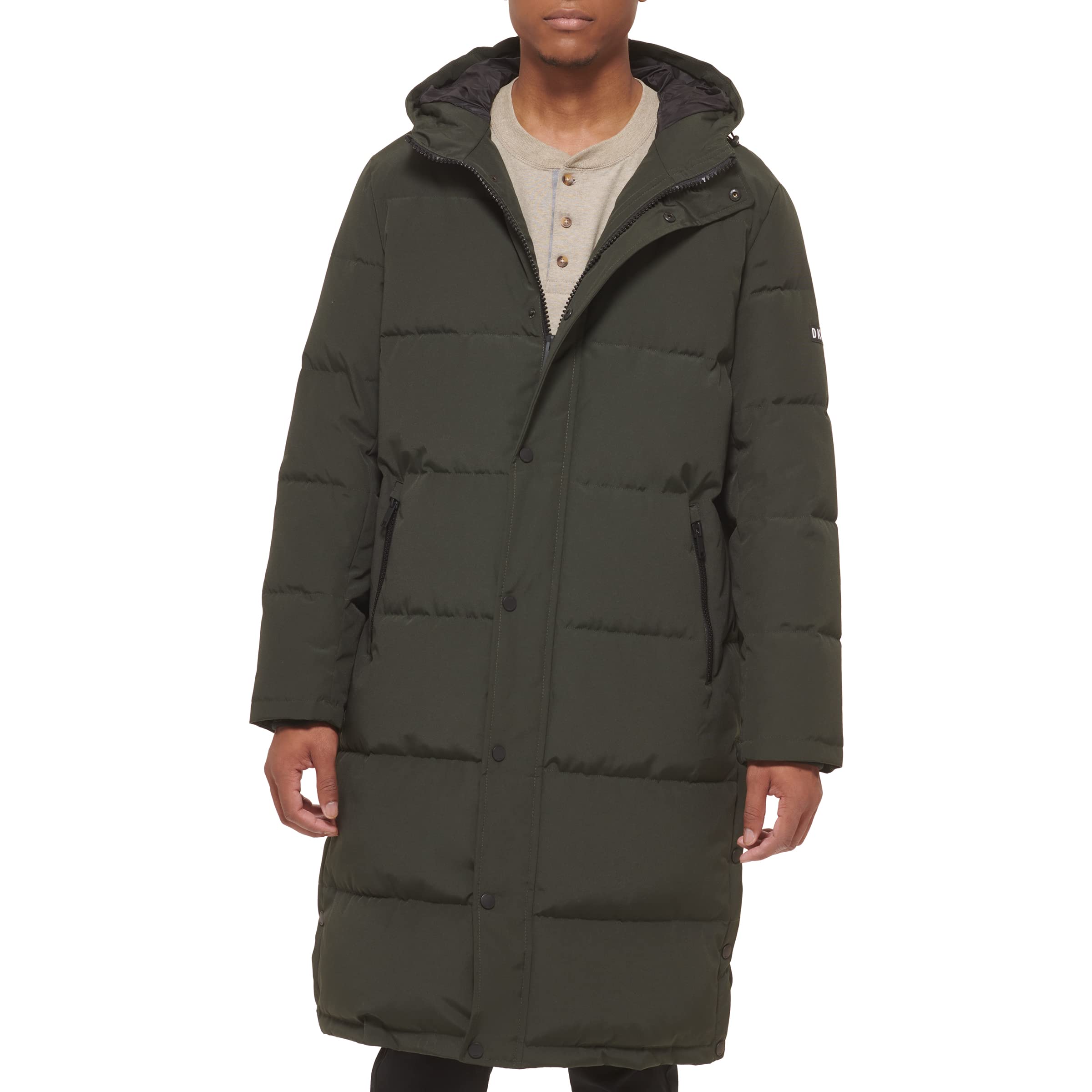 DKNY Arctic Cloth Hooded Extra Long Parka Jacket