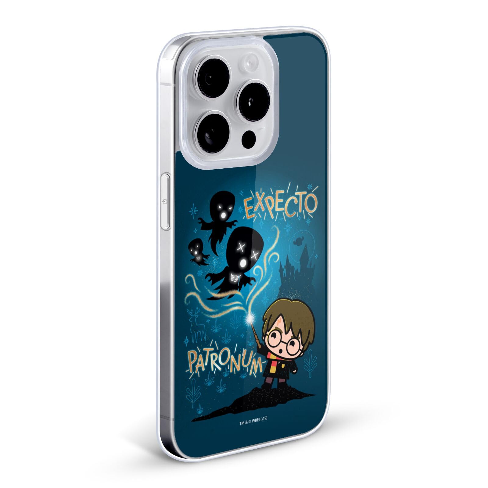 Head Case Designs Licenza Ufficiale Harry Potter Expecto Patronum Deathly Hallows III Custodia in Gel [Protezione di Grado Militare] Compatibile con Apple iPhone 16 E Compatibile con MagSafe