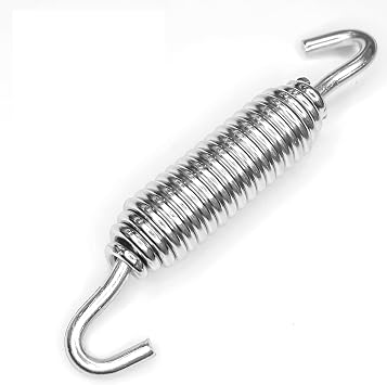 Harley Kickstand Spring, Chrome Steel Motorcycle Kickstand Spring, Replacement for #50005-85A, Compatible with Softail/Road Glide/SportsterSilver