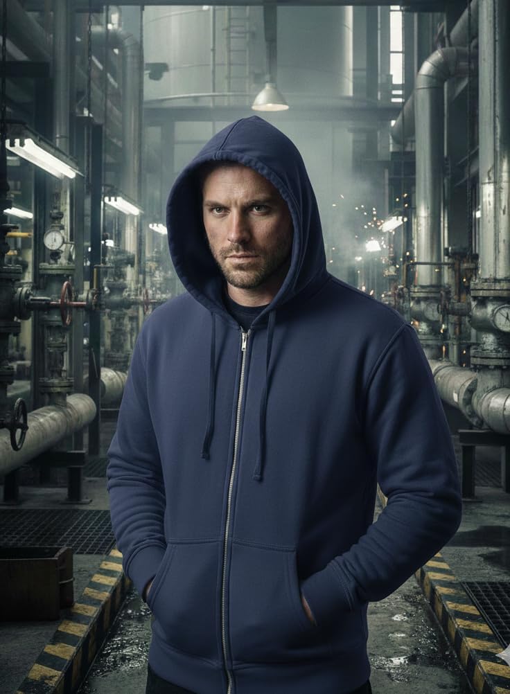 Just In Trend Flame Resistant FR Fleece Hoodie - 100% C - Heavy Weight