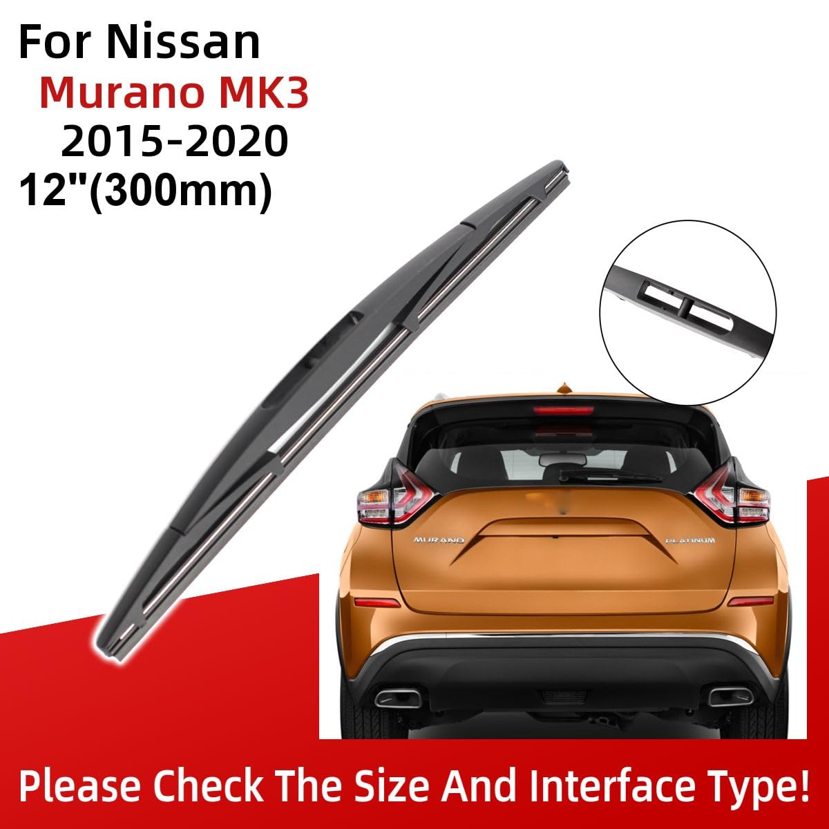 Front And Rear Windshield Wiper Blade For Nissan MURANO 2015-2022 - Foto 7