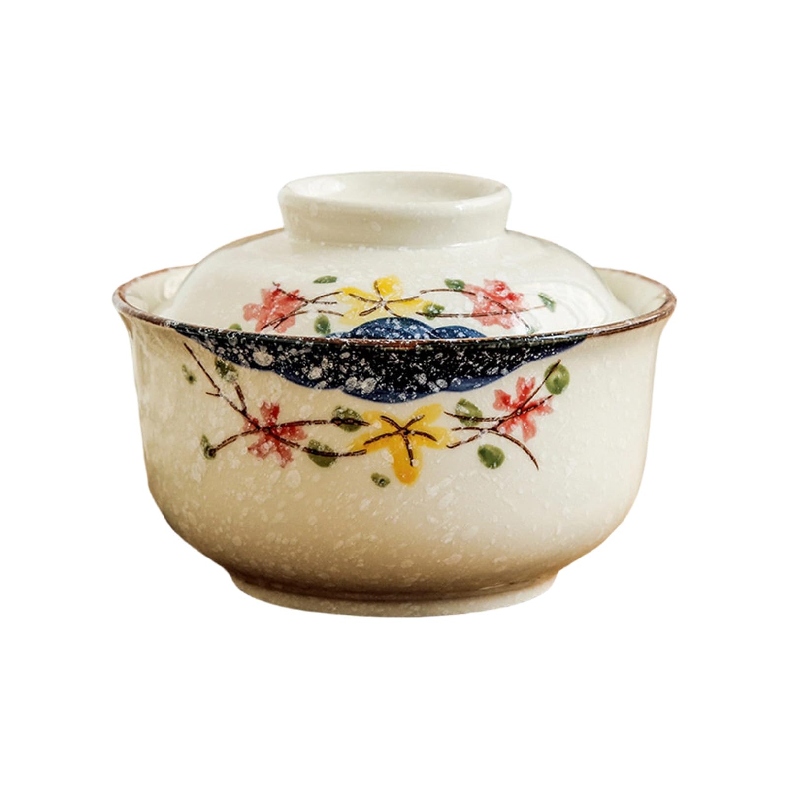 LUCKGONI Microwave Safe Ceramic Ramen Bowl with Lid for Spill Soup Noodles Serving Container in Homes Restaurant Kitchen