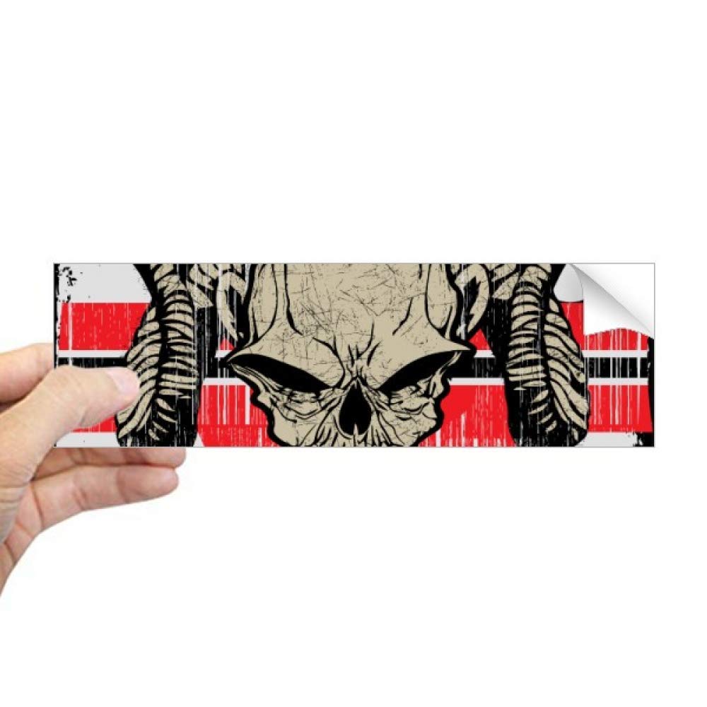 Autocollant rectangulaire pour fenêtre avec un motif de squelette indien de New York