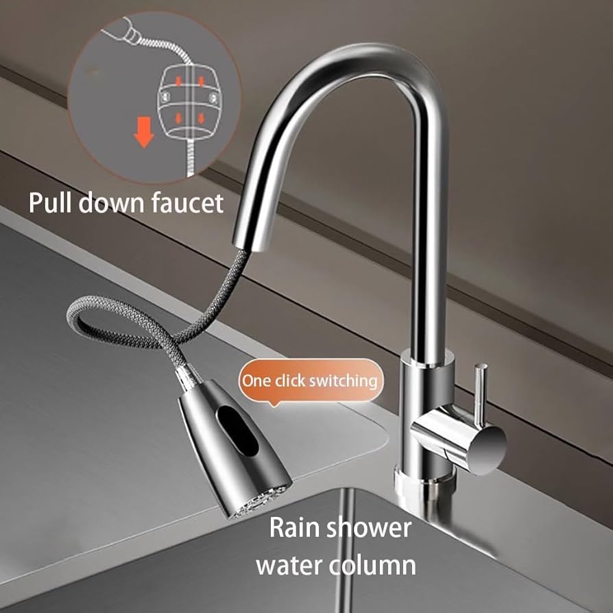 Double Bowl Kitchen Sink 27-inch Stainless Steel Sink