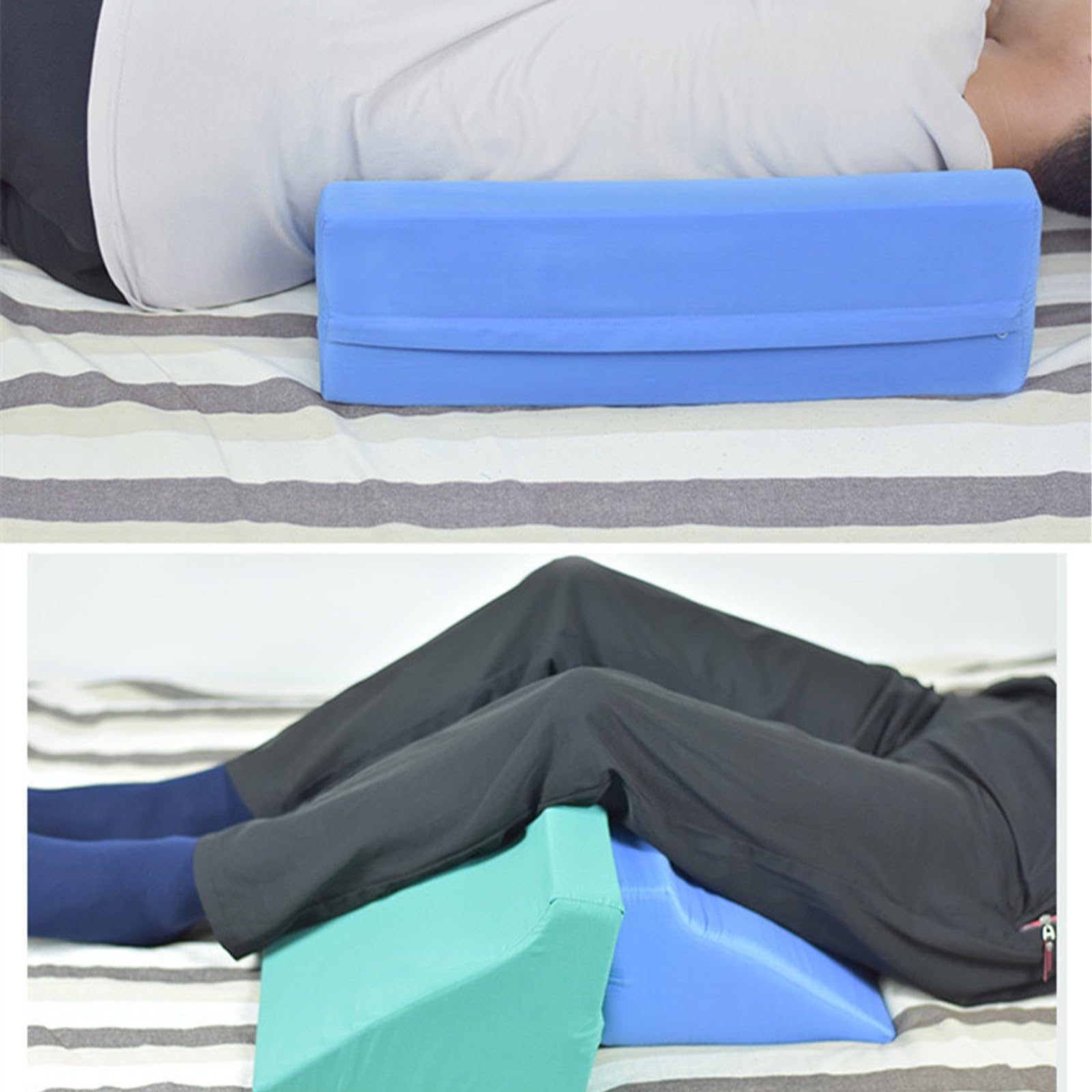 Cuñas de Cama Impermeables, posicionadores corporales Suaves, cómodos y Antideslizantes, Almohadas para Pacientes versátiles y duraderas Green, 60x25x20cm