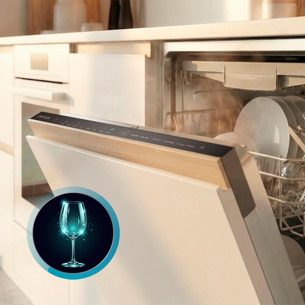 Cecotec Lave-vaisselle Intégrable 60cm Bolero Aguazero 6620 Full-BI C. 1850W, 15 Couverts, 8 Programmes, Moteur Inverter, Écran FullColor, Smart Wash, Turbo Dry+, AutoClean, Demi-Charge, Dual Zone