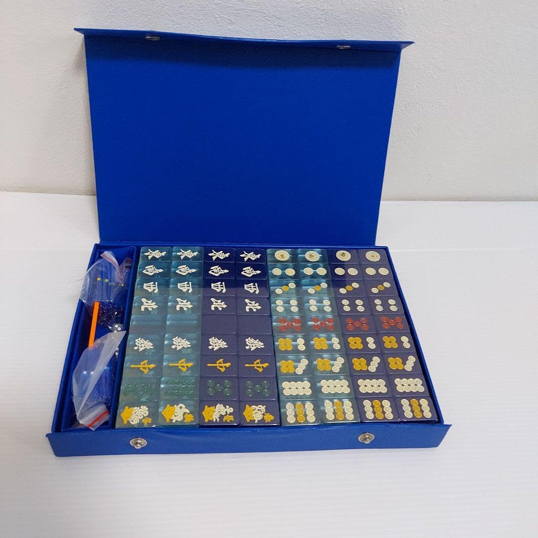 ★廃版★激レア★ スリートン柄（空色）麻雀牌 ☆廃版☆激レア☆ スリートン柄（空色）麻雀牌 Amazon | 手打ち国産