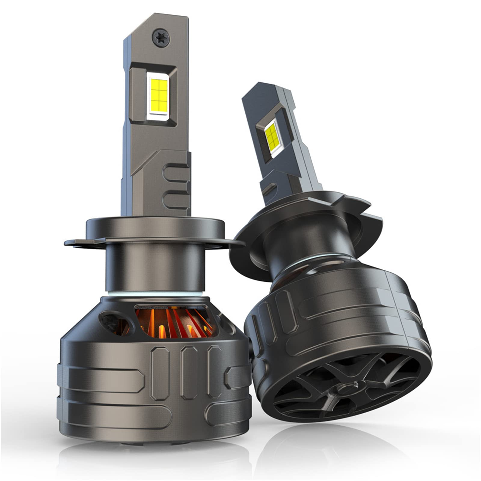 Bombillas LED, Combo De Bombillas LED De 30000 Lm, 600% De Brillo, Bombilla LED Blanca Fría De 6000 K, Kit De Conversión De Bombillas LED De 150 W, Plug And Play Inalámbrico, Paquete De 2,H7
