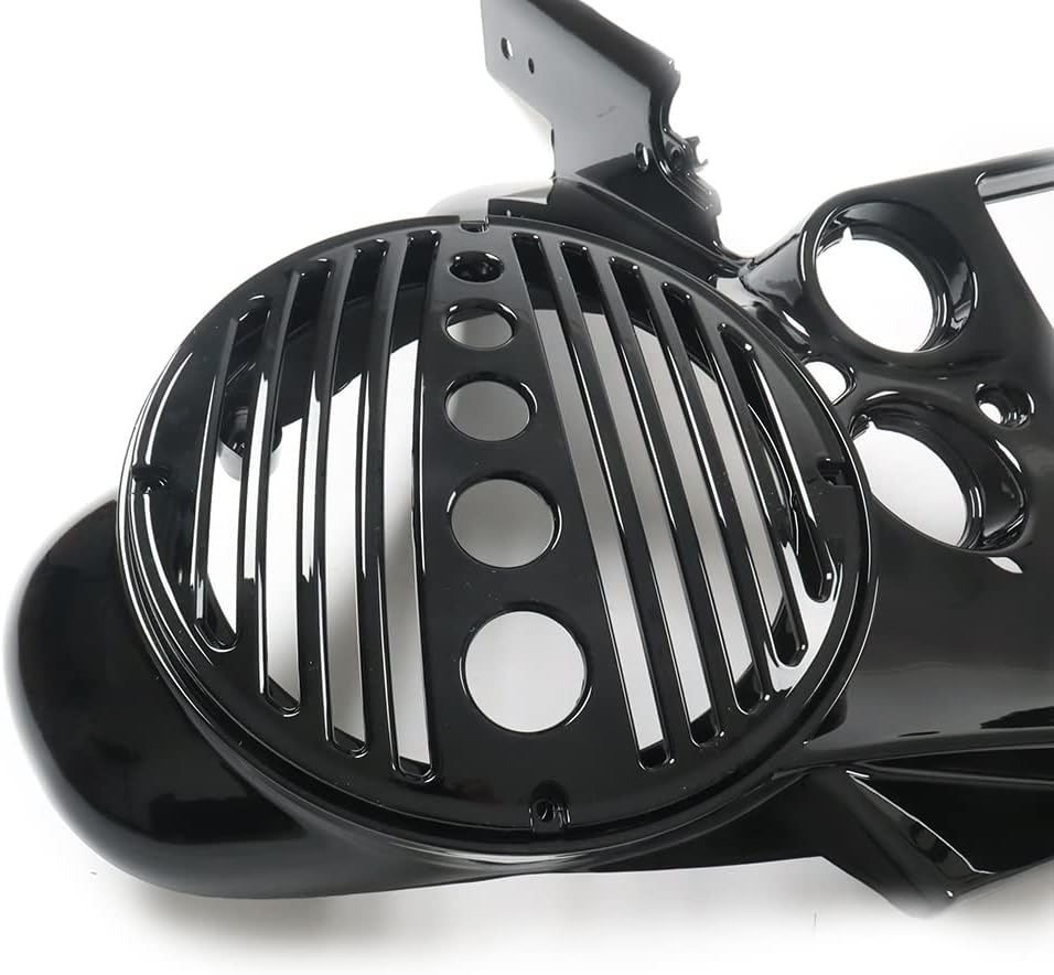 Glossy Black Inner Fairing with 8" Speaker Pods Double DIN Batwing Fairing Fit for Harley Davidson Touring Electra Street Glide Ultra Classic Road Glide 1994-2013