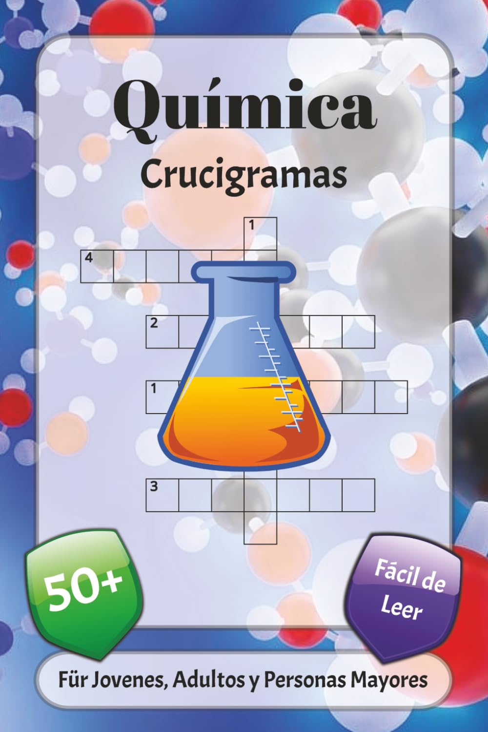 Química Crucigramas: Crucigramas con fuente fácil de leer sobre elementos, fórmulos, reacciones y más | 6x9 pulgadas, 120 páginas | más de 50 ... las fiestas, las vacaciones y la relajación
