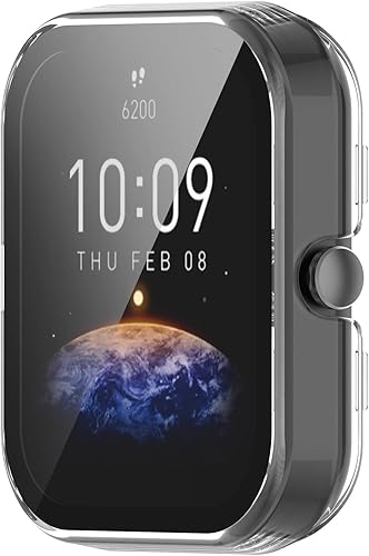 Protector de pantalla compatible con Amazfit Bip 3 ProBip 3 fundas para relojes inteligentes, accesorios TenCloud, cubiertas resistentes a los