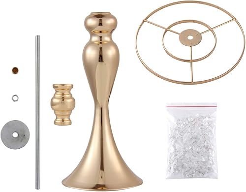 Miniatura 4 de VINCIGANT 8 centros de mesa de fiesta para mesas, soportes de flores de metal con cuentas de cristal, centros de mesa de boda para mesa, jarrones de