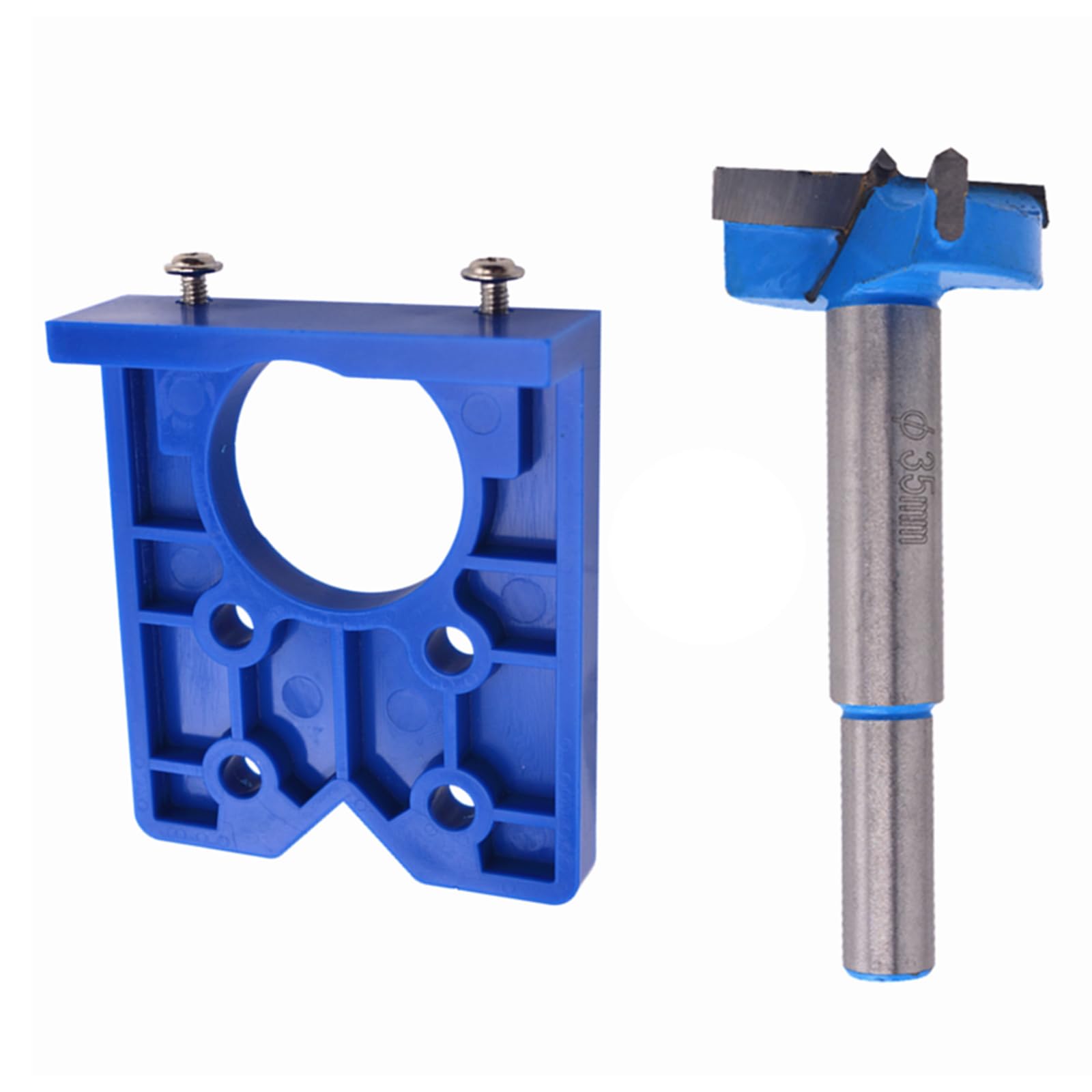 Woodworking Guide Rails Adapter 35mm Hinges Hole Opener for Professional Use Woodworking 35mm Hinges Jig Hole Puncher Blue Track Guide