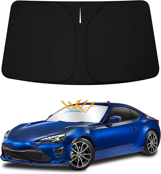 D-Lumina Windshield Sun Shade for 2017-2021 Toyo-ta 86, Foldable Window Sunshade Block UV Rays Front Sun Visor Protector Interior Accessories